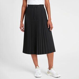 Athleta Black Hayes Pleated Midi Skirt - Size Large